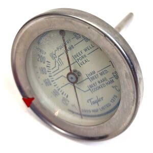 Vintage Taylor Stainless Steel 5939 Thermometer Probe USA Made Meat Roast